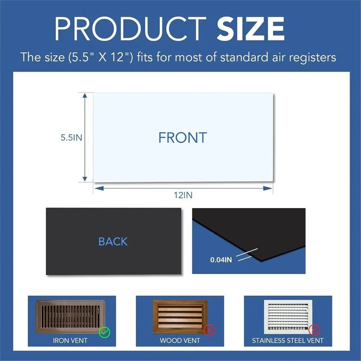 4PCS Magnetic Vent Covers,5.5