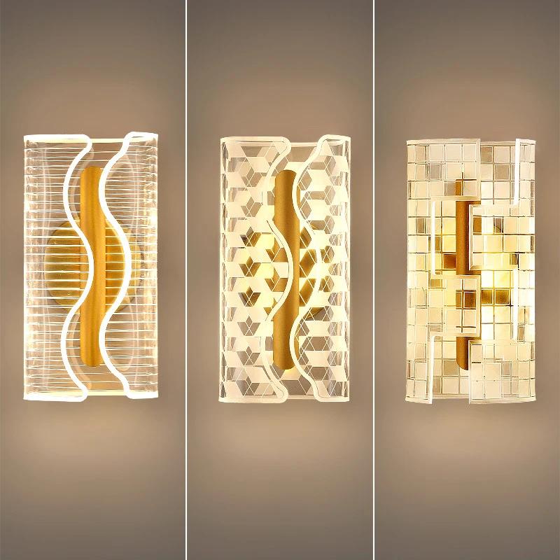 

Modern Acrylic LED Wall Lights for Home Luminaria Decor Nordic Hotel Bedroom Bathroom Sconce Mirror Lamp Gold Lighting Fixture