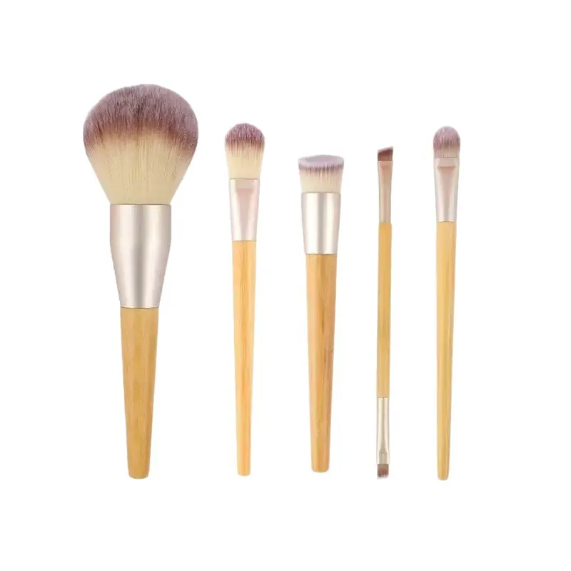 이브The Buffer Airbrush Finish Brocha de base de bambú con cepillo sintético suave y denso Herramientas cosméticas para contorno en polvo 브