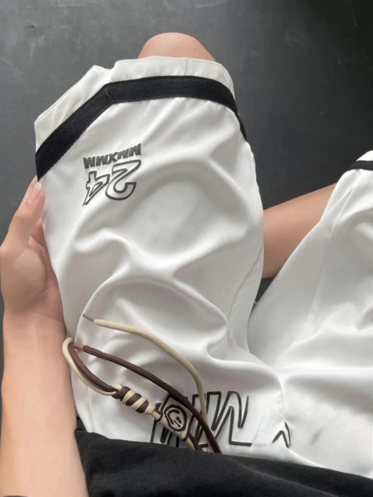 

American Sle Men's Qui Dry Loose Fit Summer orts High Street Trendy Brand Casual Five-Quarter Length Breathable Pants