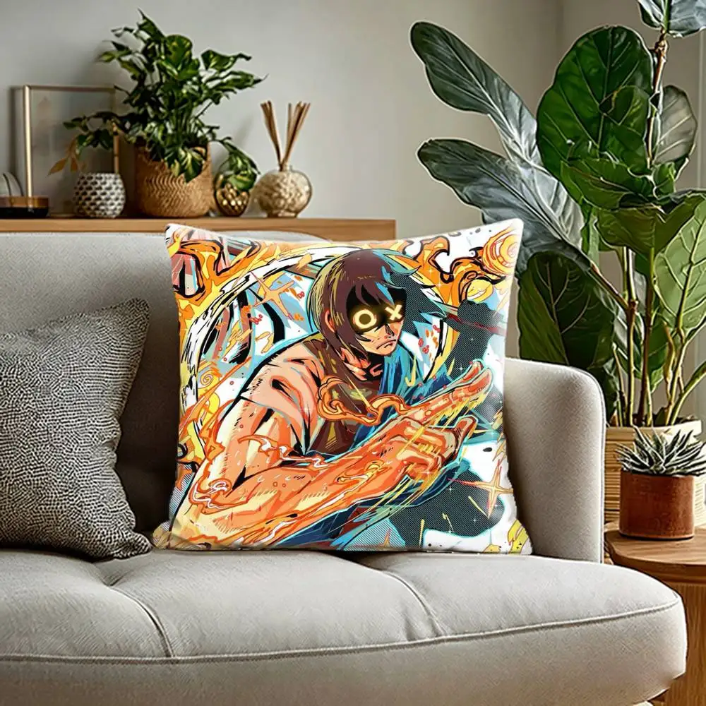 Benimaru Shimon Fire Force  Pillow Case Anti-dustmite Pillowcase Invisible zipper silky Sofa cushion cover for bedroom