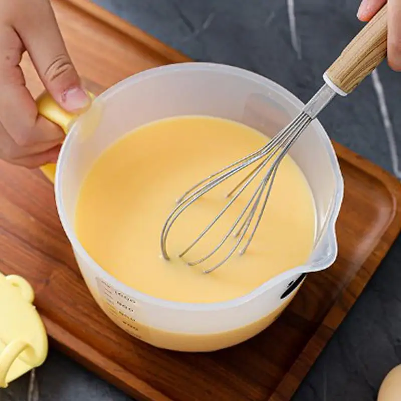 Gelas ukur untuk gelas ukur kue dengan skala dan saringan tahan panas Filter cairan telur mangkuk aksesoris kue utilitas