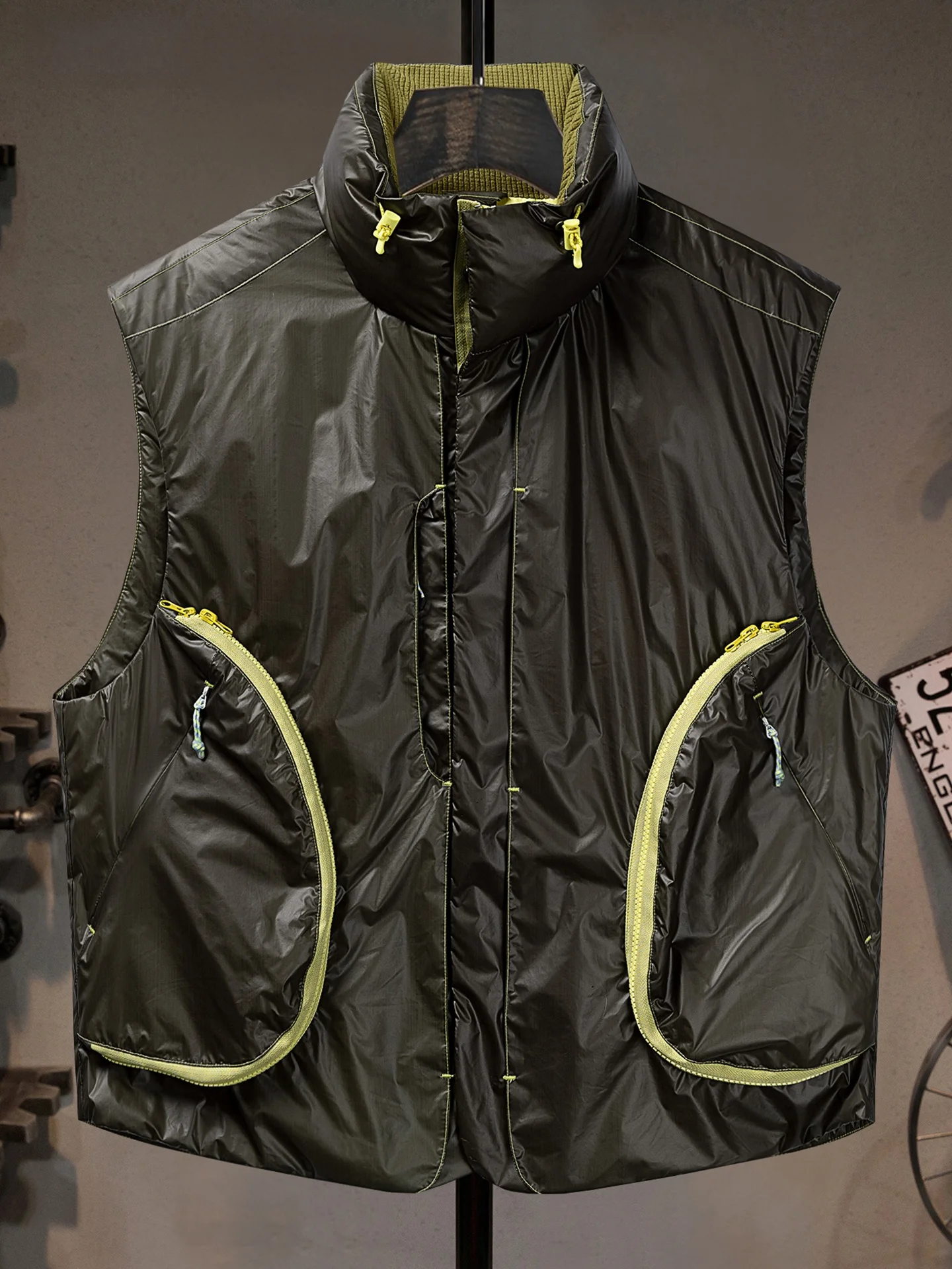 

Мужской утепленный пуховый жилет свободного кроя: теплый, модный, в американском стиле, новинка зимы, повседневная верхняя одежда из нейлоновой ткани