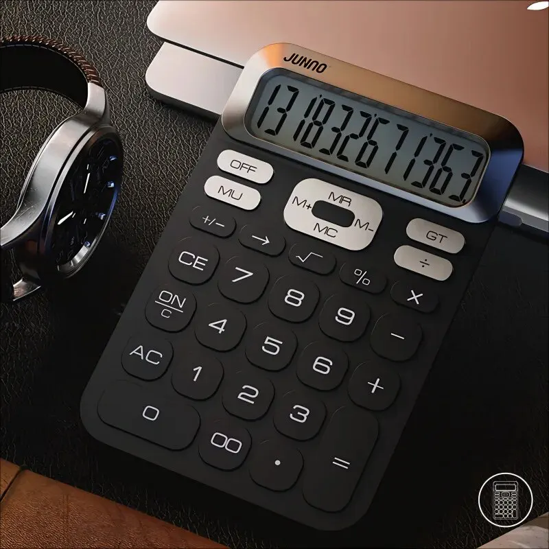 آلة حاسبة مكتبية قياسية ، 12 رقمًا ، نحيف جدًا ، خفيف الوزن ، محمول ، بساطتها ، مكتب ، منزل ، استخدام يومي
