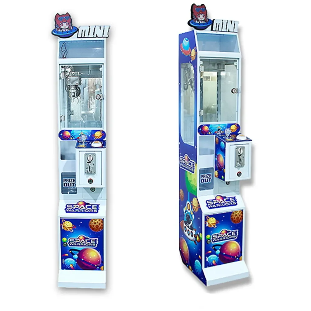 Mega mini claw machine small toys crane vending arcade prizes doll gift candy coin operated game machine with bill acceptor