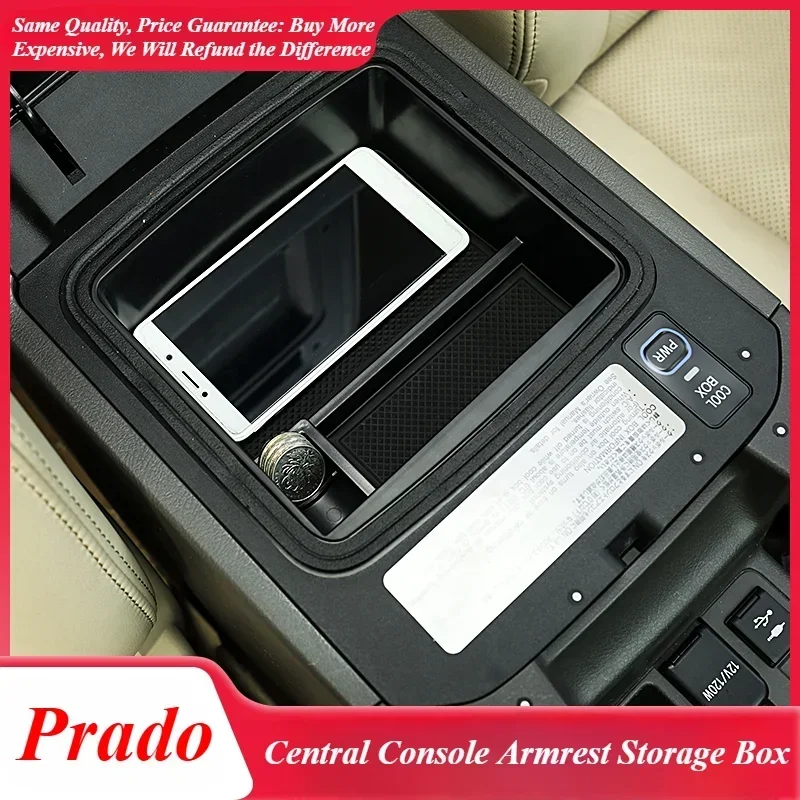 Car Central Control Armrest Box Storage Box  Exclusive Central Armrest Interior Upgrade Accessories Tidying for Toyota Prado