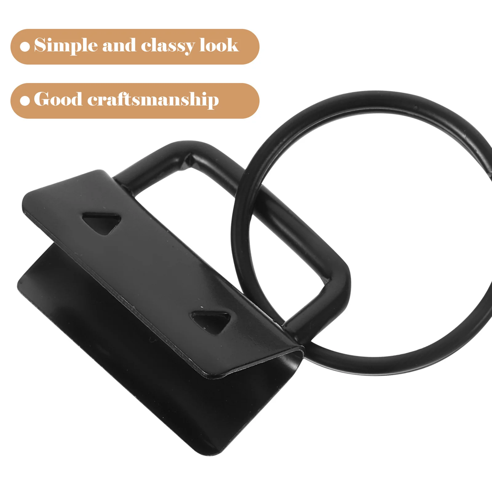 

30pcs Set Wristlet Key Fob Metal Ring For Diy Handbag Accessories Wristlet Key Ring Fobs Lanyard Craft Supplies