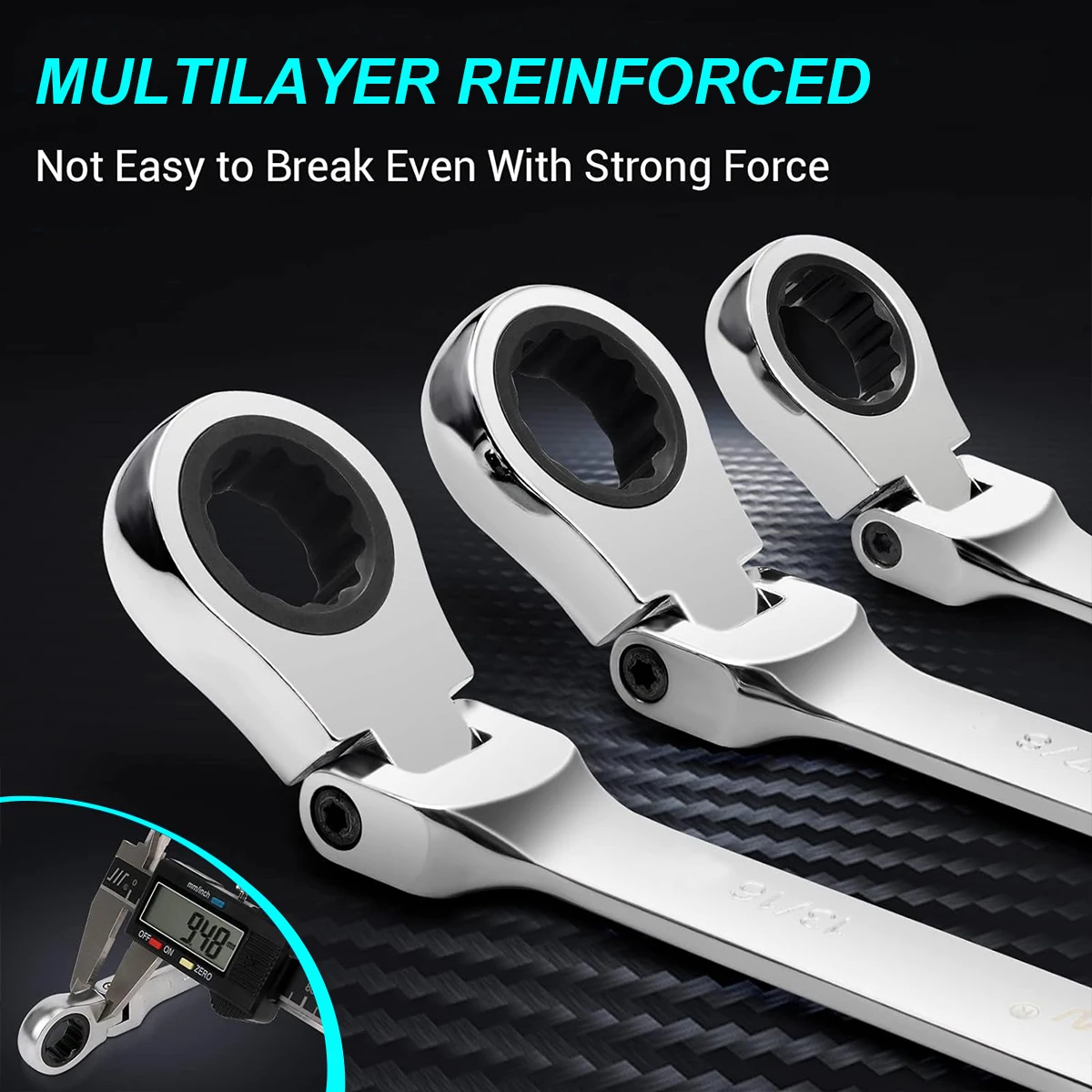 1pcs Combination Ratchet Wrench, with Flexible Head, Dual-purpose Ratchet Tool, Ratchet Combination Set. Car Hand Tools