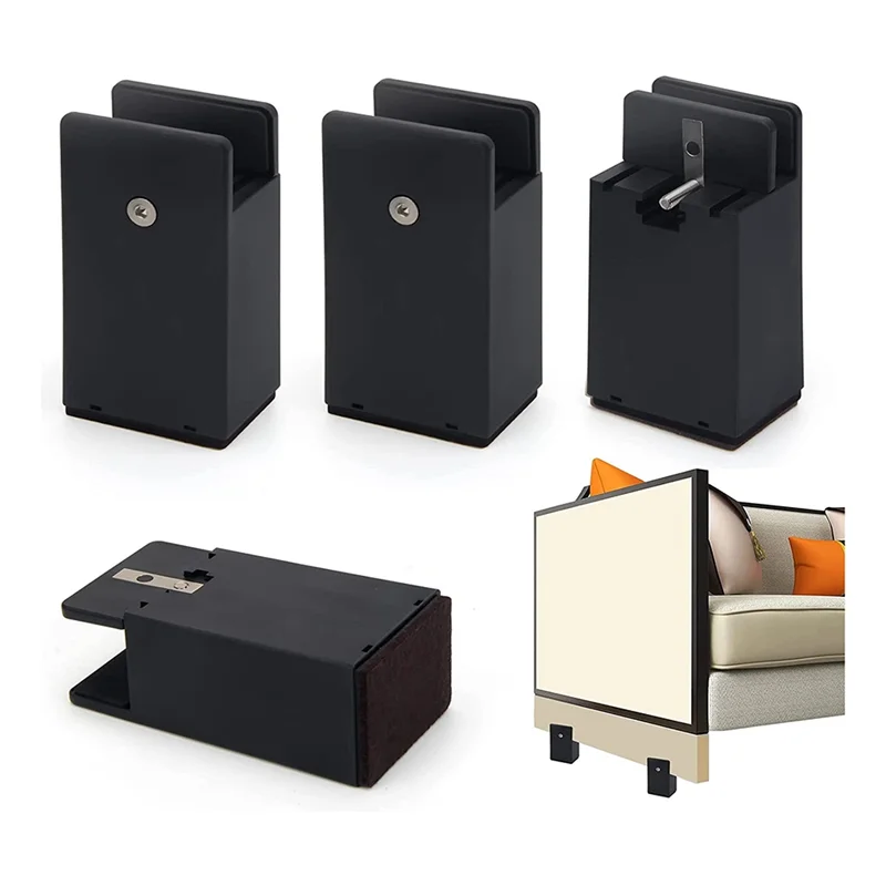 A55P-1Set Furniture Risers With Screw Clamp Couch Risers For Furniture Thickness 0-1.6In For Table