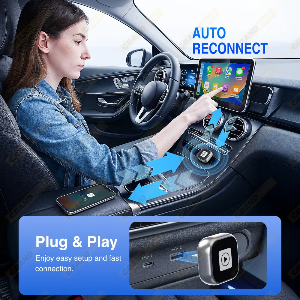 Neue Drahtlose CarPlay Android Auto Adapter USB Dongle Smart Mini Box Plug Und Play Universal Für VW Toyota Nissan Honda Ford Benz – Detail 13