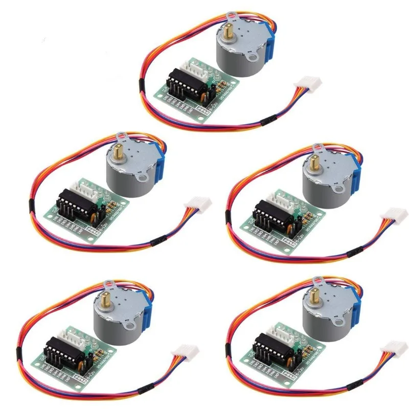 5Sets ULN2003 28BYJ-48 5V Stepper Motor + ULN2003 Driver Board Suitable for Arduino Driver Test Module Stepper Motors DIY Kit