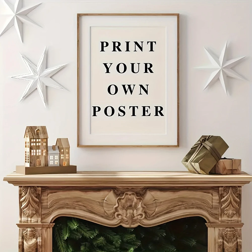 1pc Frameless Personalize Custom Photo Poster Prints Wall Pictures For Living Room Decor Creative Home Decoration
