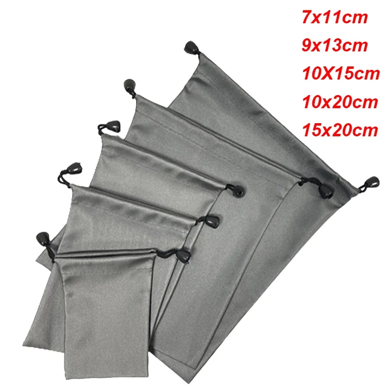CANBOUN Oxford Waterproof Dustproof Drawstring Bag Black Polyester Bag Headset Data Cable Pouch Drawst Sporting Goods Pouch Orga