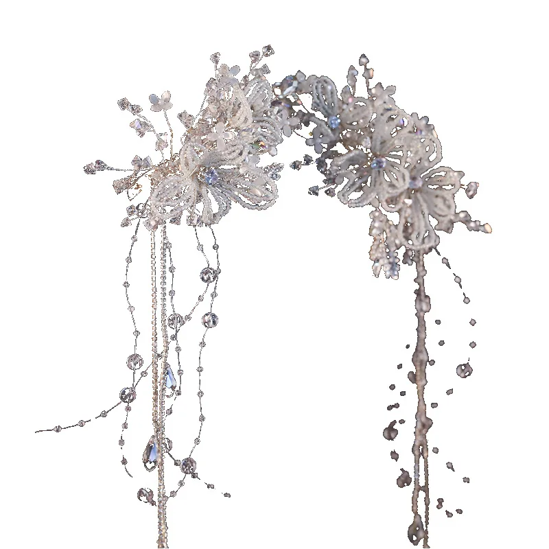 اكسسوارات الشعر الزفاف شرابة يدوية دبابيس الشعر الملونة مطرز فستان الزفاف الجميل غطاء الرأس المشابك الجانبية الموضة