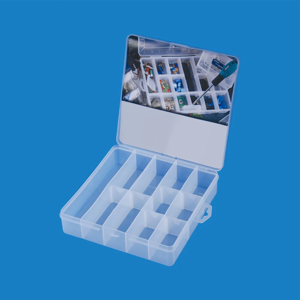 Transparent Storage Box Adjustable Compartment Storage Box Easy To Carry Easy To Use Good Material Movable Partition