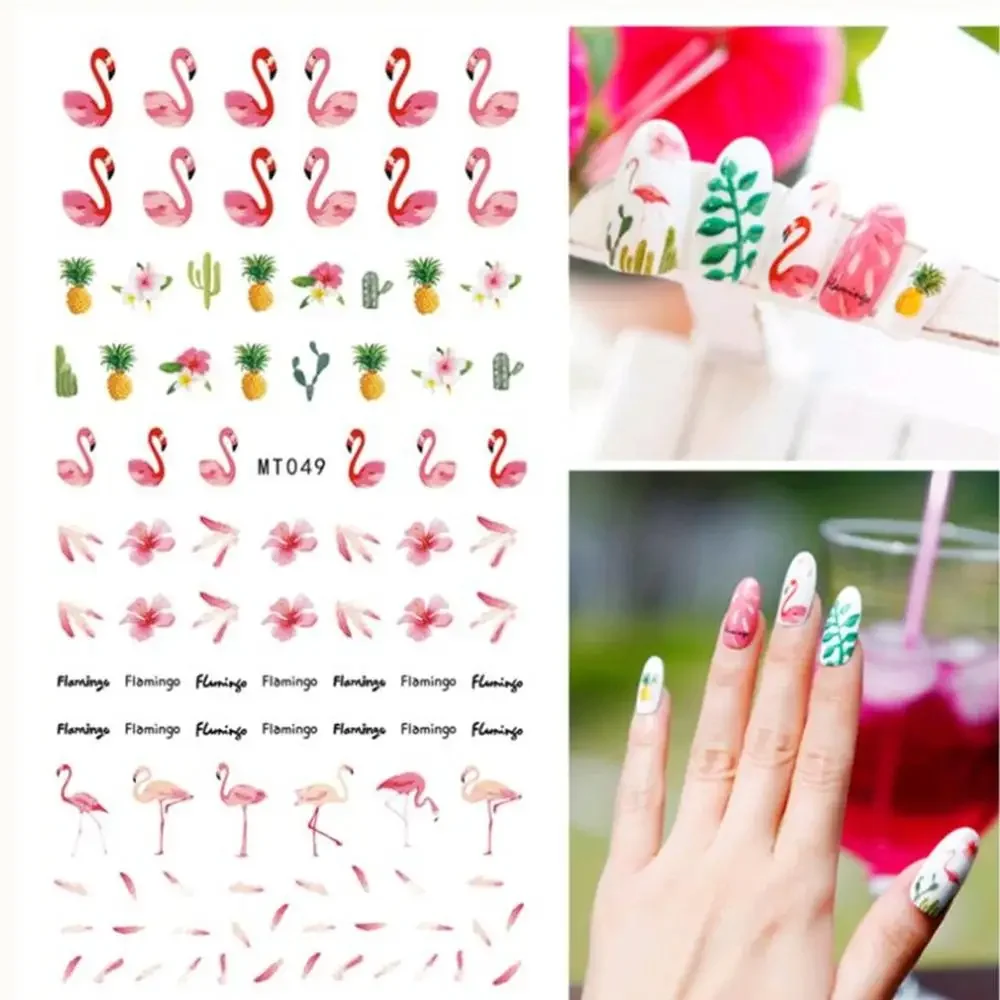 1 unidad de pegatinas de transferencia de manicura 3D con flores secas y Luna, diseño de uñas, accesorios para uñas con forma de luna de mármol y agua