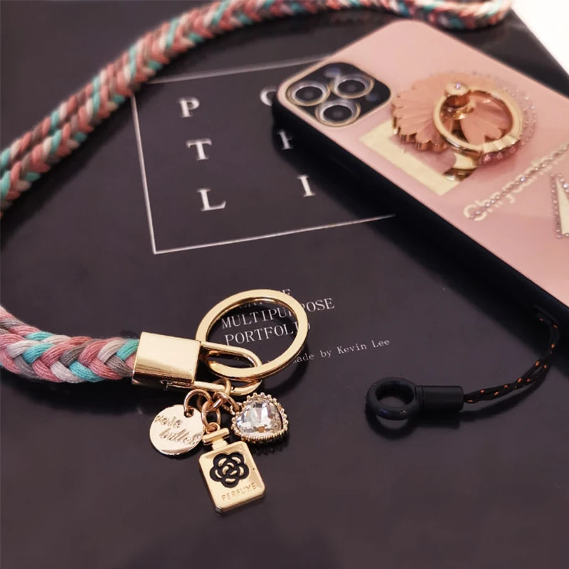Mobile Phone Chain Anti-lost Cotton Weave Cellphone Straps Charm Hanging Neck Rope Universal Detachable Lanyard For Keychain