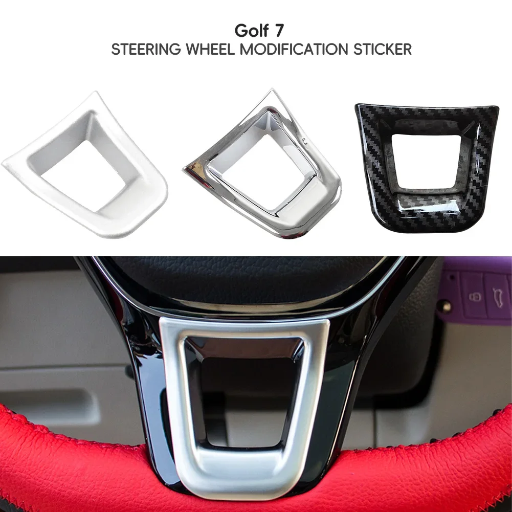 Car Steering Wheel Decoration Cover Trim Sticker for Volkswagen VW Passat B8 Tiguan MK2 Golf 7 7.5 MK7 MK7.5 E-UP Accessories