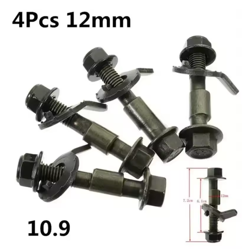 4 pçs/set 12mm Alinhamento Da Roda Camber Parafuso 10.9 Parafuso de Ajuste Excêntrico Ferramenta de Reparo de Carro Semelhante a AliExpress
