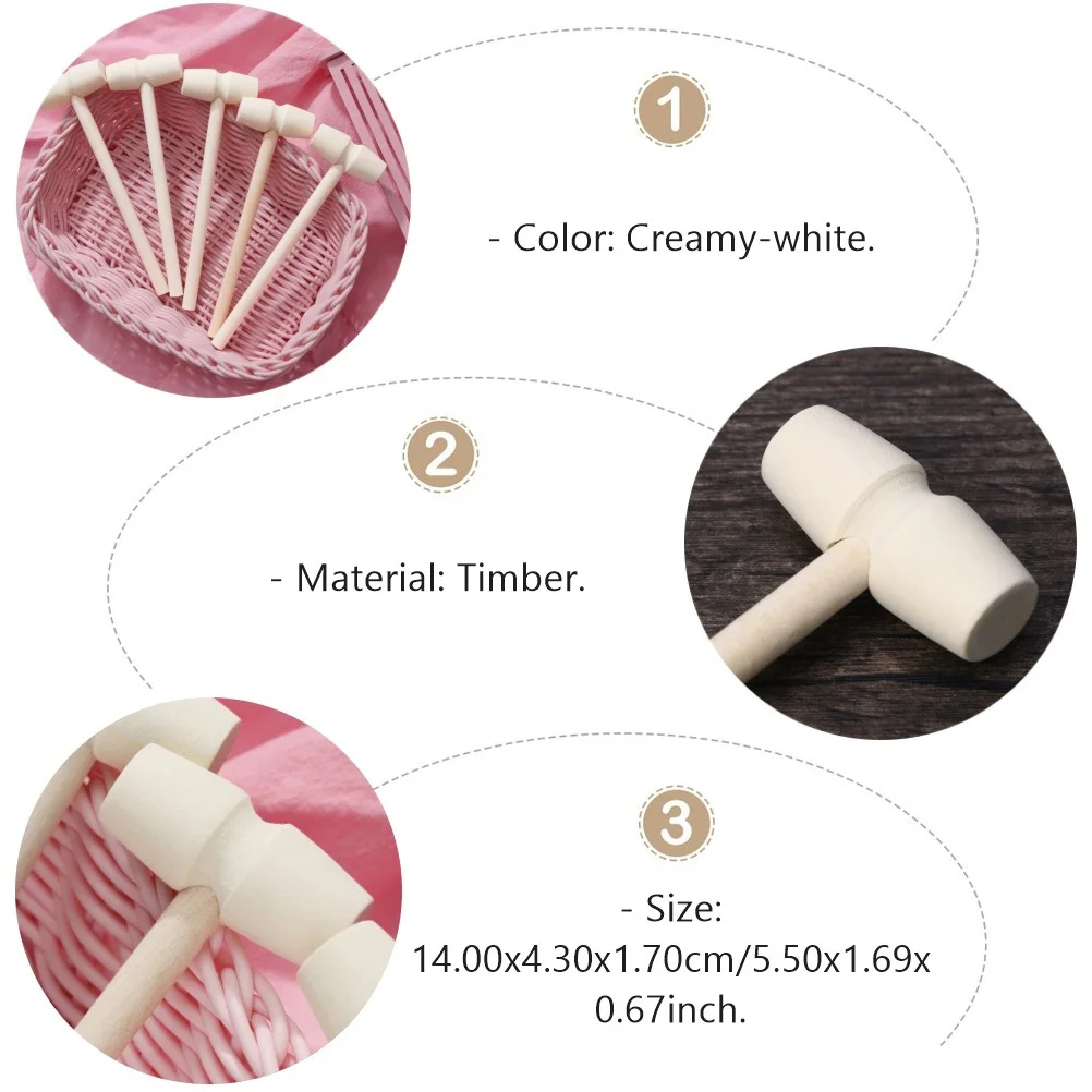 30 قطعة المطارق الخشبية الصغيرة الضرب مجموعة الرضع العضلات تعزيز التعليمية أداة اليد المطارق الخشبية لعبة فوز الطفل