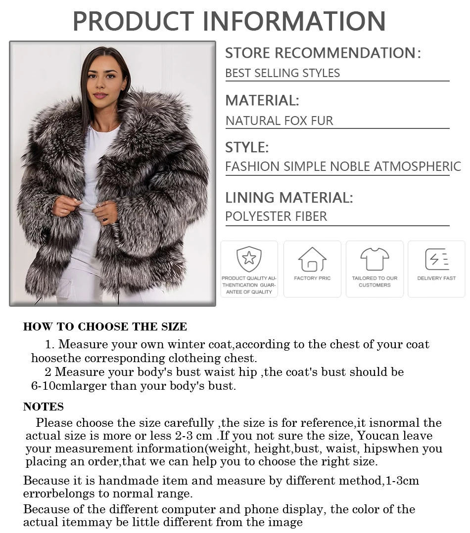 Echter silberner Fuchspelzmantel mit Kapuze, abgeschnittene Fuchspelzjacke, Damenjacke mit Naturfell, meistverkaufte Oberbekleidung aus echtem Fell