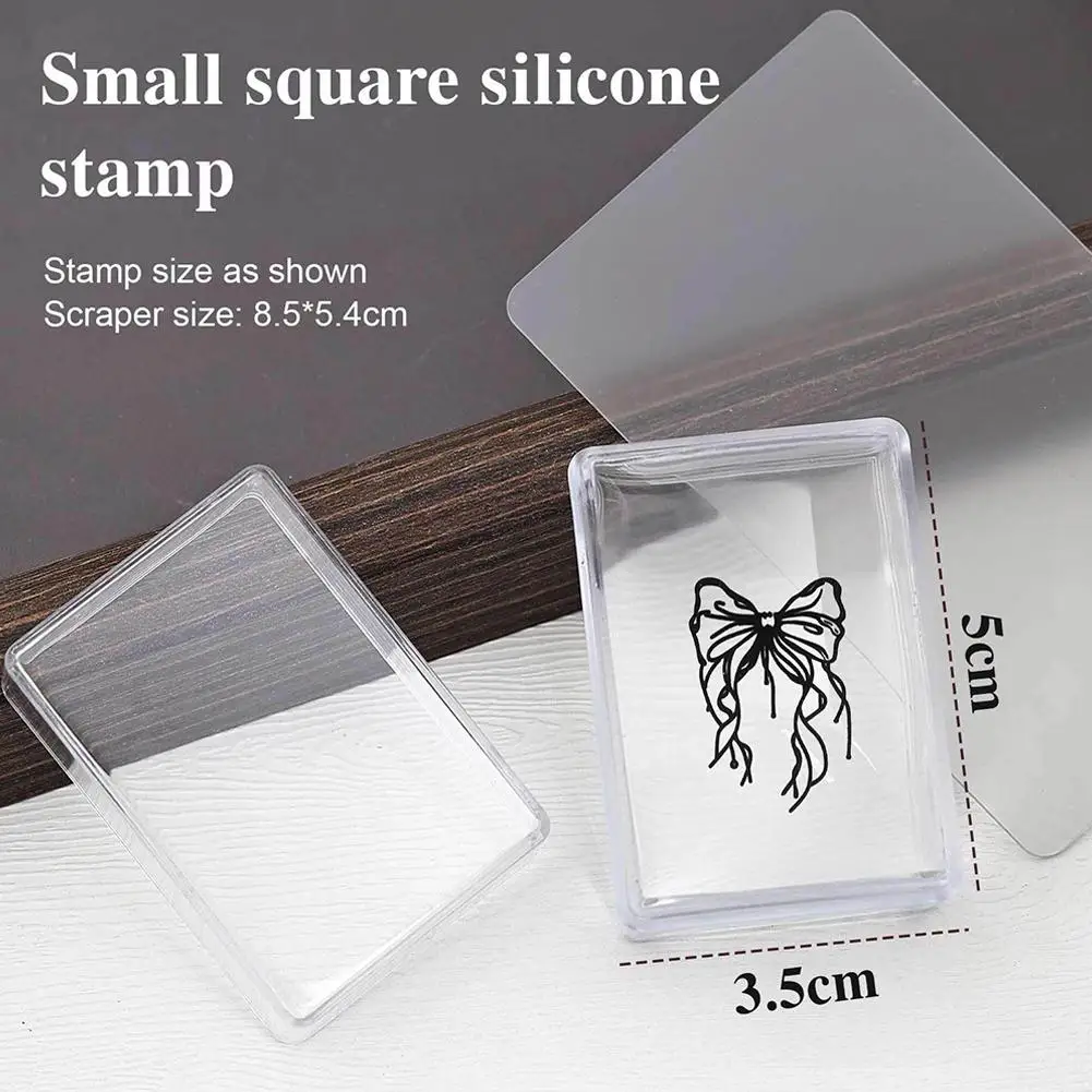 Sellos franceses circulares/cuadrados de silicona para manicura, Kit de estampado artístico de uñas, diseño francés para placa de manicura, sello, esmalte marino N8C0