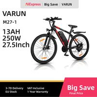 VARUN M27-1 E-Mountain Bike For Adult Electric Bicycle 27.5” Fat Tire Urban commuting 250W 48V13AH Electric Bike