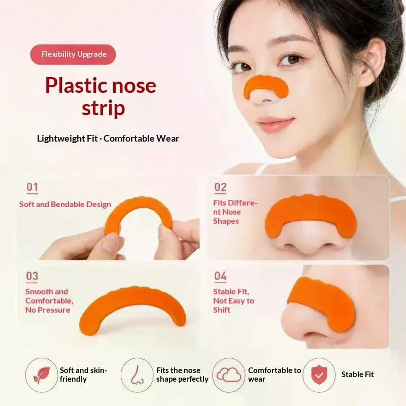Support Nose Shaping Strips Bridge Lifting Up Reusable Nose Lifter Adjustable Breathable Nose Wings Slimming Stickers Memory