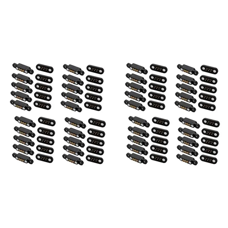 

ABJN-40 пар 3-контактных пружинных магнитных разъемов Pogo Pin, 3 положения, магниты, шаг 2,3 мм, сквозные отверстия, штекер-гнездо