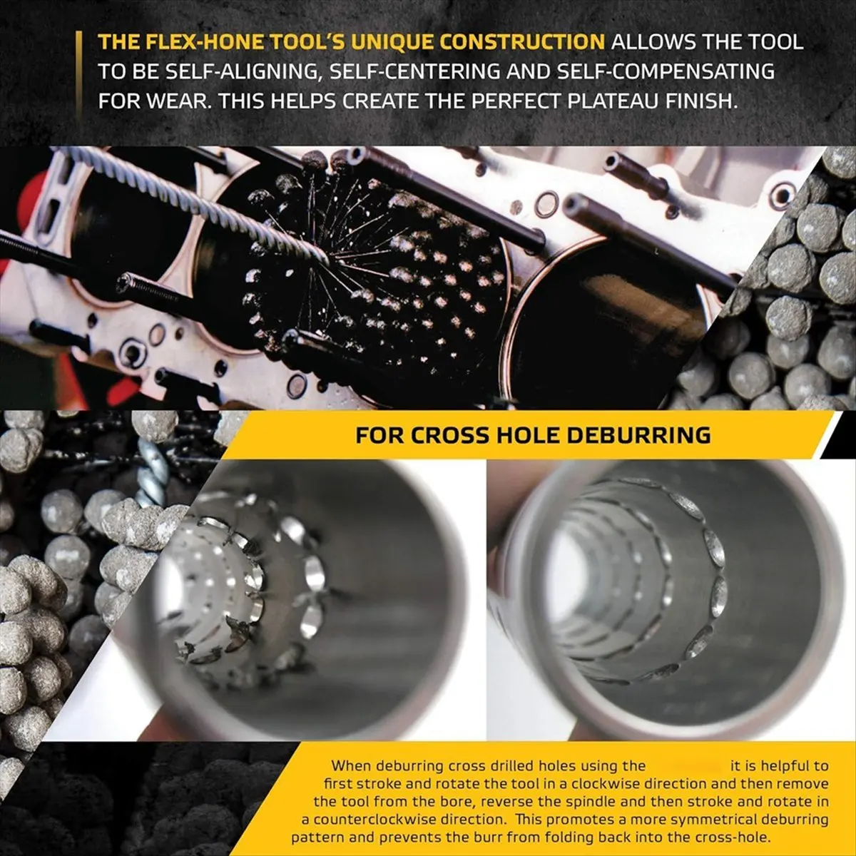 ABLG & Valve Body and Cylinder Grinding Brush Ball Head Polishing Brush Valve Body Hole Deburring Grinding Tool Brush 105x260mm