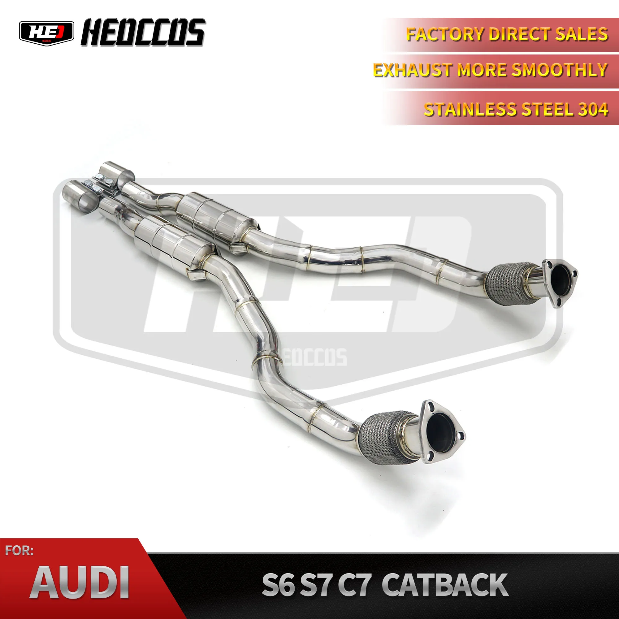 

HEO Exhaust System For Audi S6 S7 C7 4.0T 2013-2018 Exhausted Pipe System Valved Front Pipe