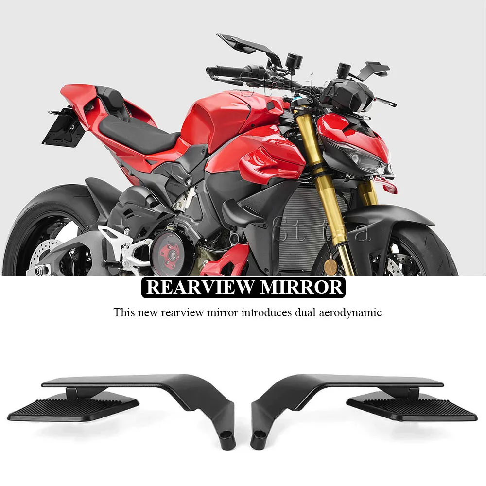

Новинка 2025 года, алюминиевые зеркала заднего вида для мотоцикла, синее антибликовое зеркало для Ducati Streetfighter V4 S V4S 1100 STREETFIGHTER V2