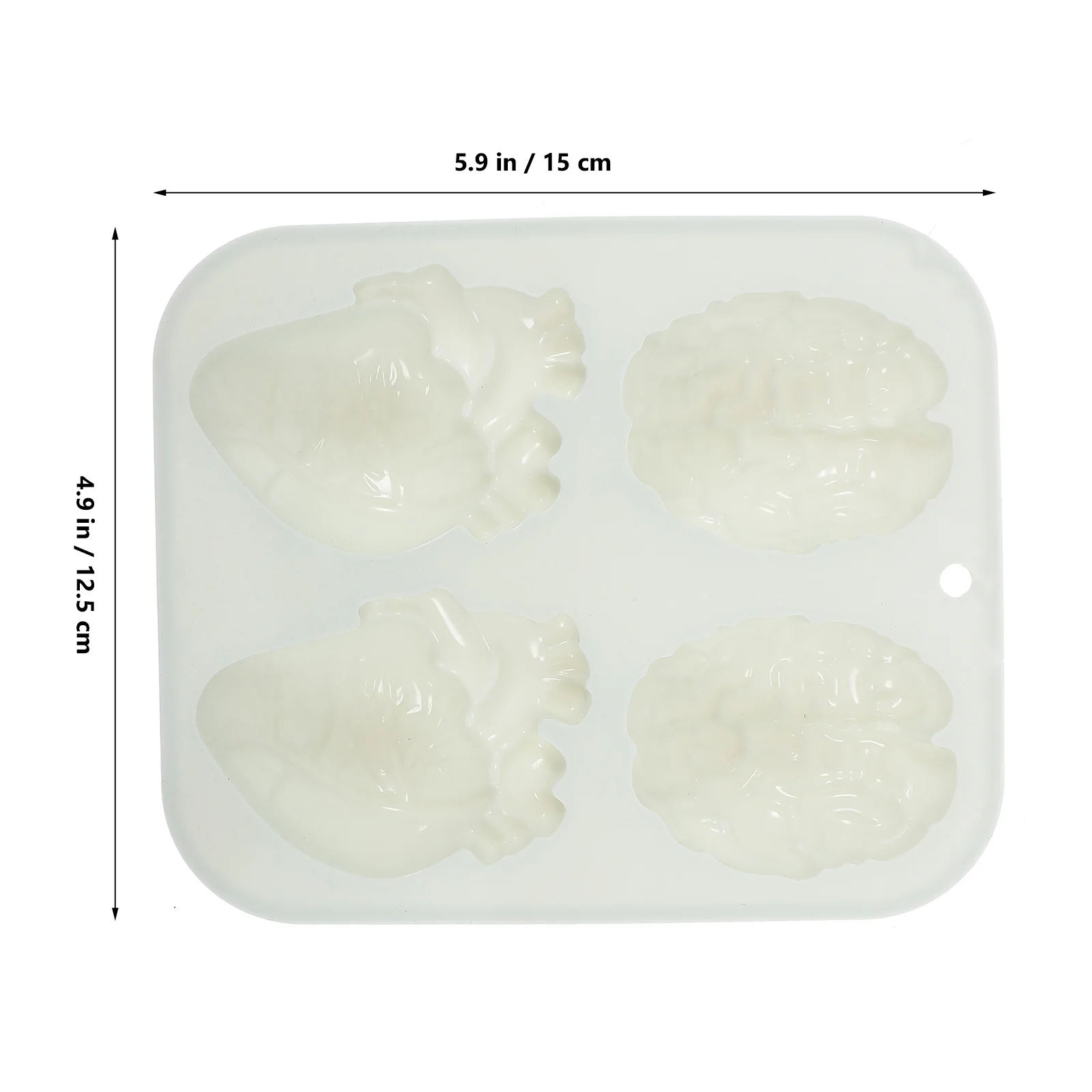 Moules à gâteaux d'halloween en forme de cœur, en Silicone, pour cerveau de chocolat, outils, accessoires de bijoux en résine à faire soi-même