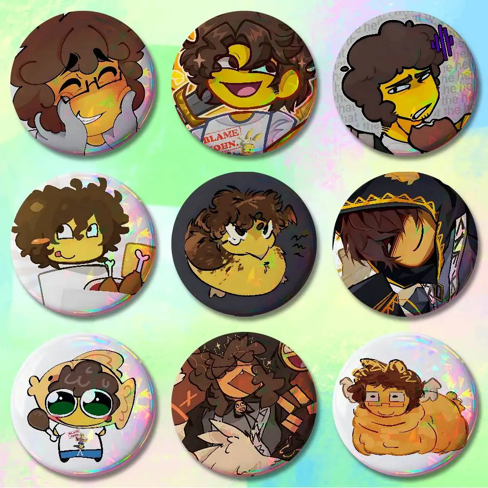 J-John S-Shedletsky Custom Badges 75mm 44mm 25mm Brooch Backpack Hat Enamel Pins Accessories Toys Gifts