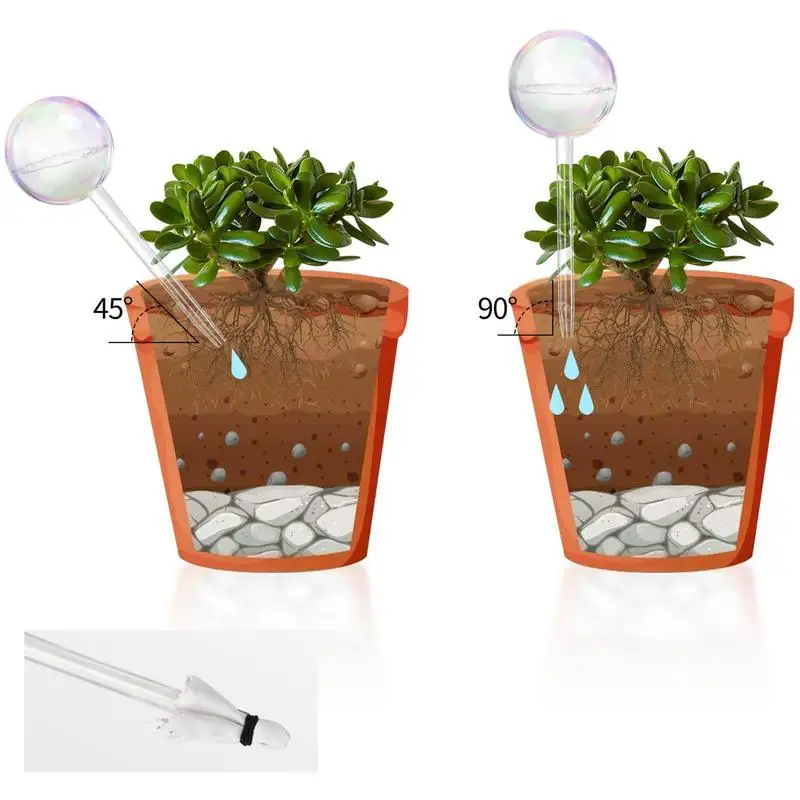 2/3/4/6Pcs Automatic Plant Watering Bulbs Self Watering Glass Balls Watering Device Drip Irrigation System For Garden Flower