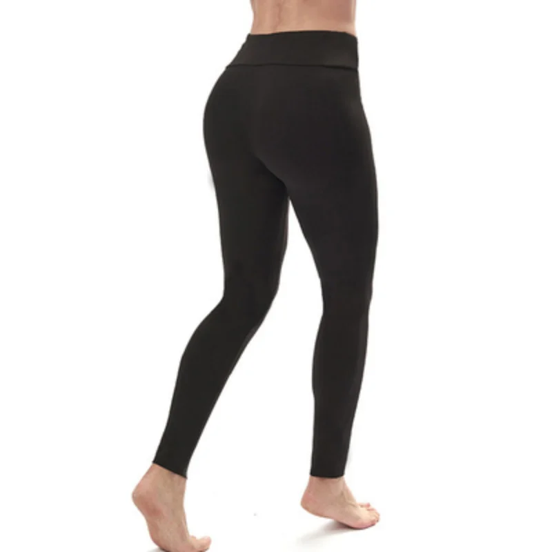 High Waisted Fitness Leggings for Women High Stretch Sport Yoga Pants Milk Silk Solid Color Tight Women Push Up Seam Leggings