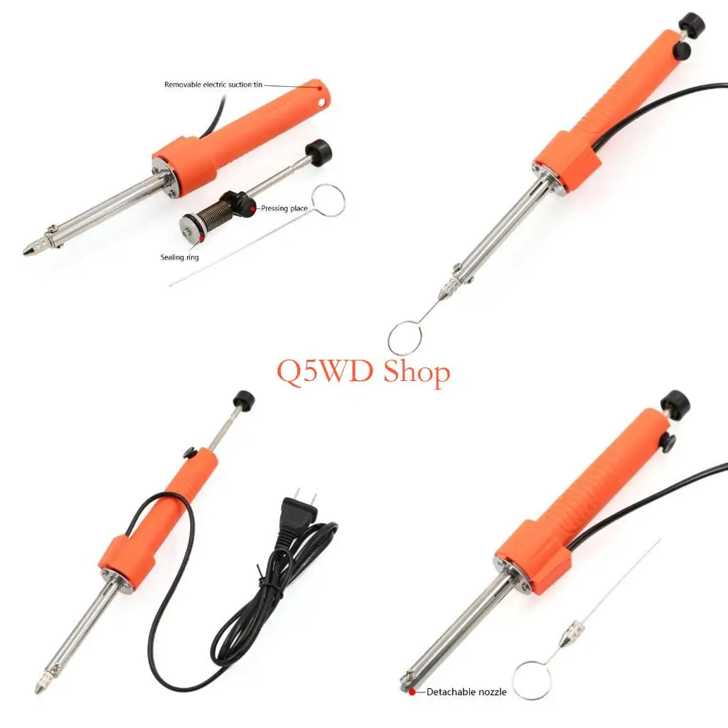 

Q5WD Electric Vacuum Solder Sucker Welding Desoldering Soldering Iron/Removal Automatic Suction tins Desoldering