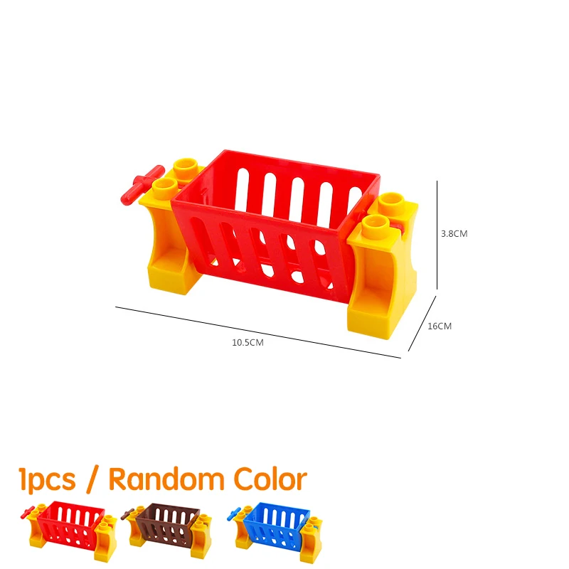 Big Building Blocks Princess horse car cannon Fence  Assemble DIY Toy For Children Compatible With DuploGG Set Bricks Baby Gifts