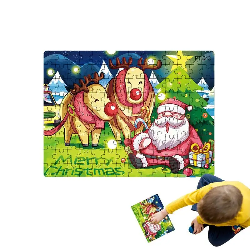 

Christmas Puzzles Santa Claus Cardboard Jigsaw Christmas Jigsaw Puzzles Educational Game For Boys Kids Ages 2-8 Birthday Gift