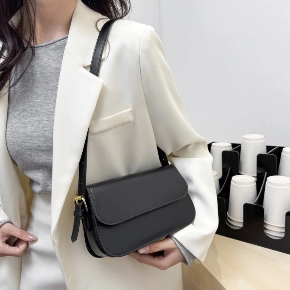 New Retro Saddle Bag Large Capacity PU Leather Shoulder Bags Mobile Phone Wallet Square Shape Crossbody Bags Women Girls
