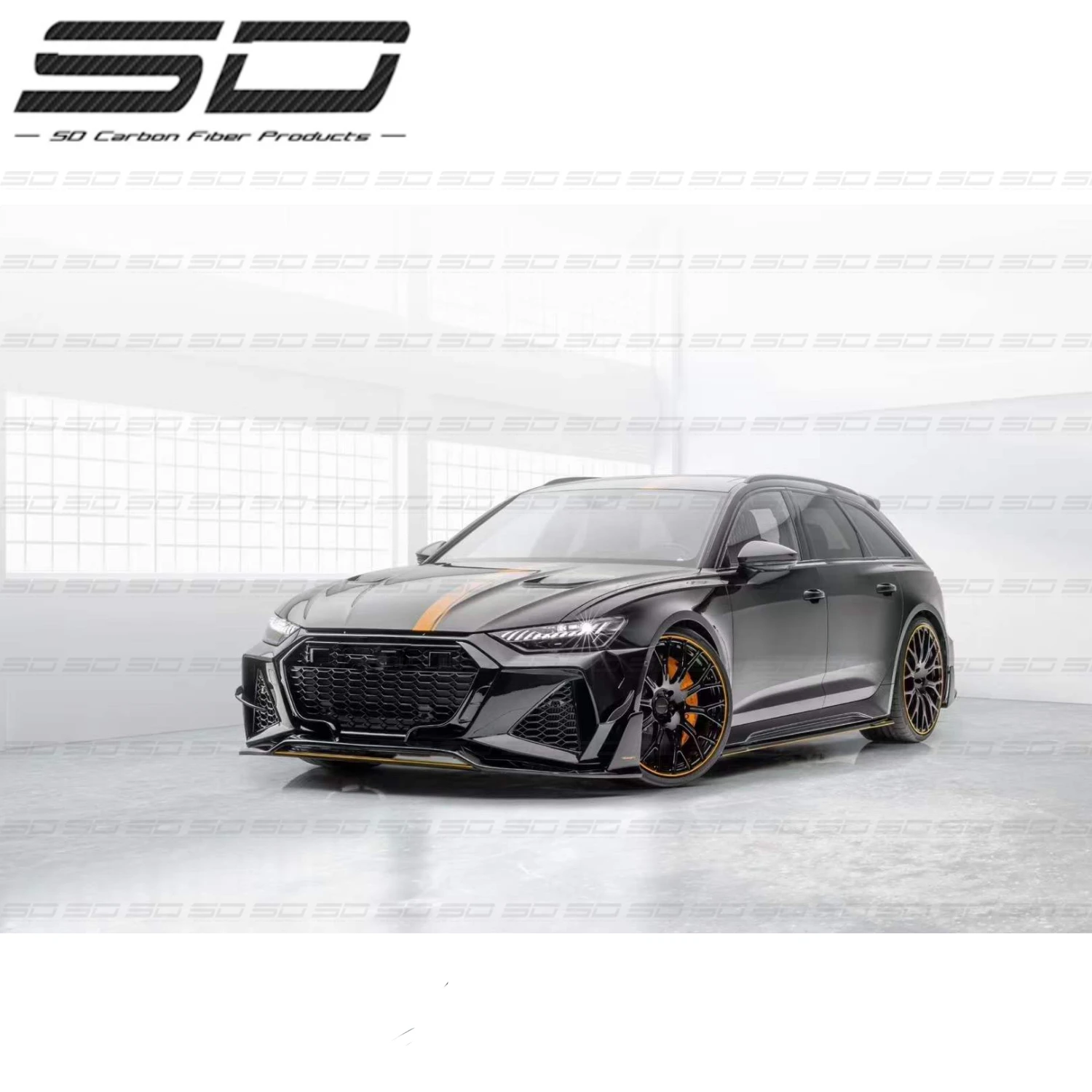 New Arrival M Style Dry Carbon Wide Body Kits Car Accessories for Au-di RS6