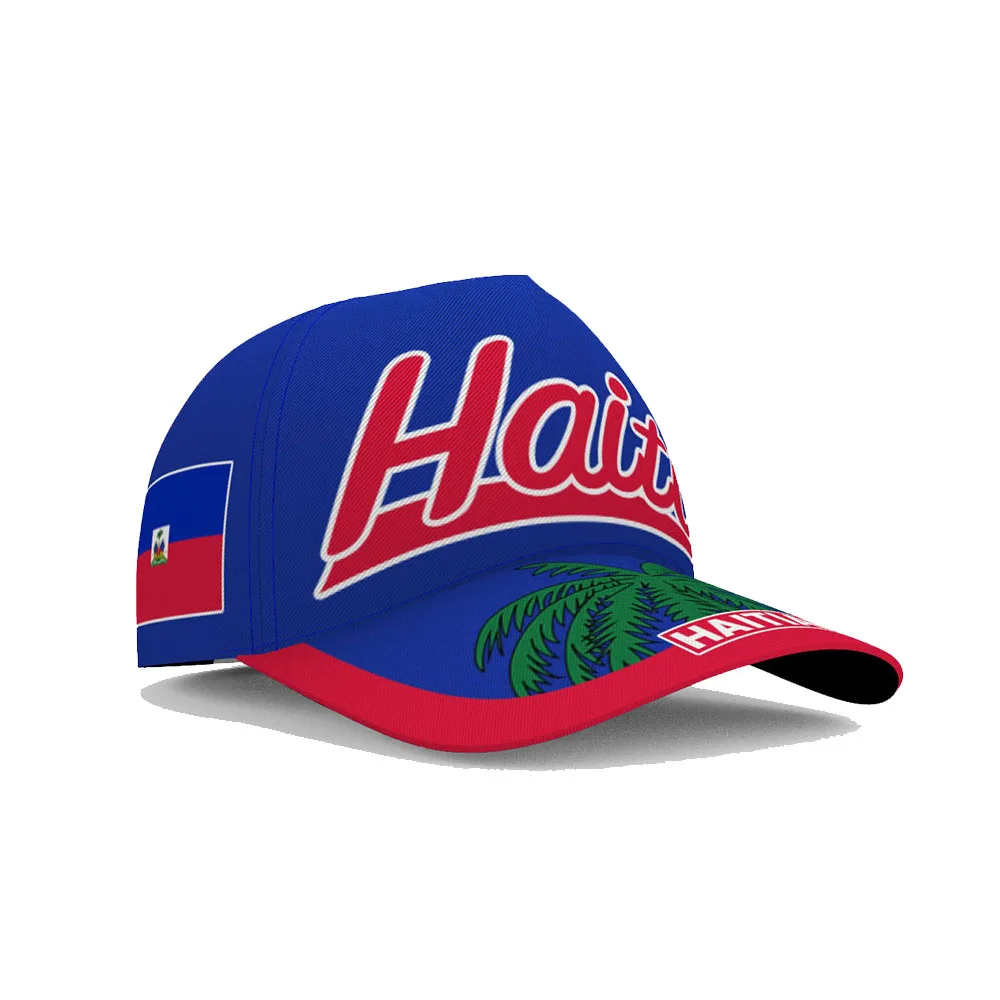 Haiti Baseball Cap Custom College Name Team Logo Hat Hti Country Travel French Nation Haitian Republic Flag Print Photo Headgear