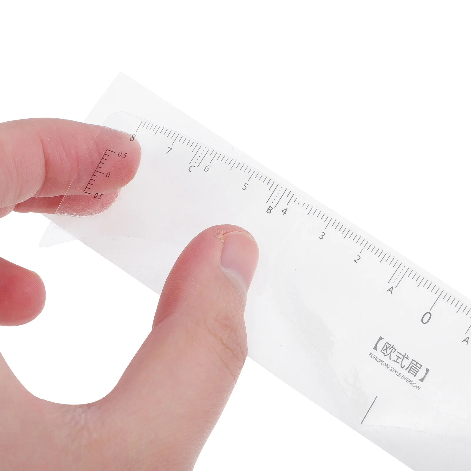 눈썹 측정 스티커 50개, 눈썹 모양 디자인용 측정 도구, 눈썹 위치 지정 가이드