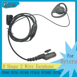 Risenke-D/G Shape Two Way Radio Headset, Walkie Talkie Earpiece for Hytera PD580, PD785, PD780G, PT581H, PD790EX, PD700