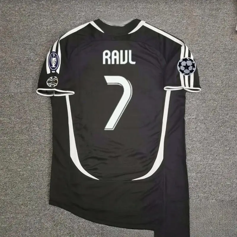 

Горячая винтажная классическая копия 1998-1999 Raul # Футбольная футболка 7, домашняя одежда для детей и взрослых, быстросохнущая тренировочная одежда с короткими рукавами, мото