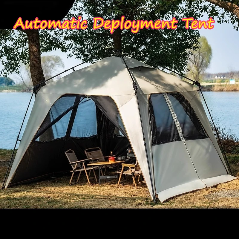 

Quick Opening Sunshade Tent UV Protection Rainproof Large Space Insect Repellent Tents Thickened Durable Four Seasons Shelters