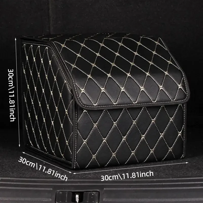 30 سنتيمتر صندوق تخزين صندوق السيارة سيارة بولي Leather الجلود جذع صندوق تخزين سيارة متعددة الاستخدام تخزين سيارة جذع حقيبة صندوق تخزين السيارات سيارة الداخلية