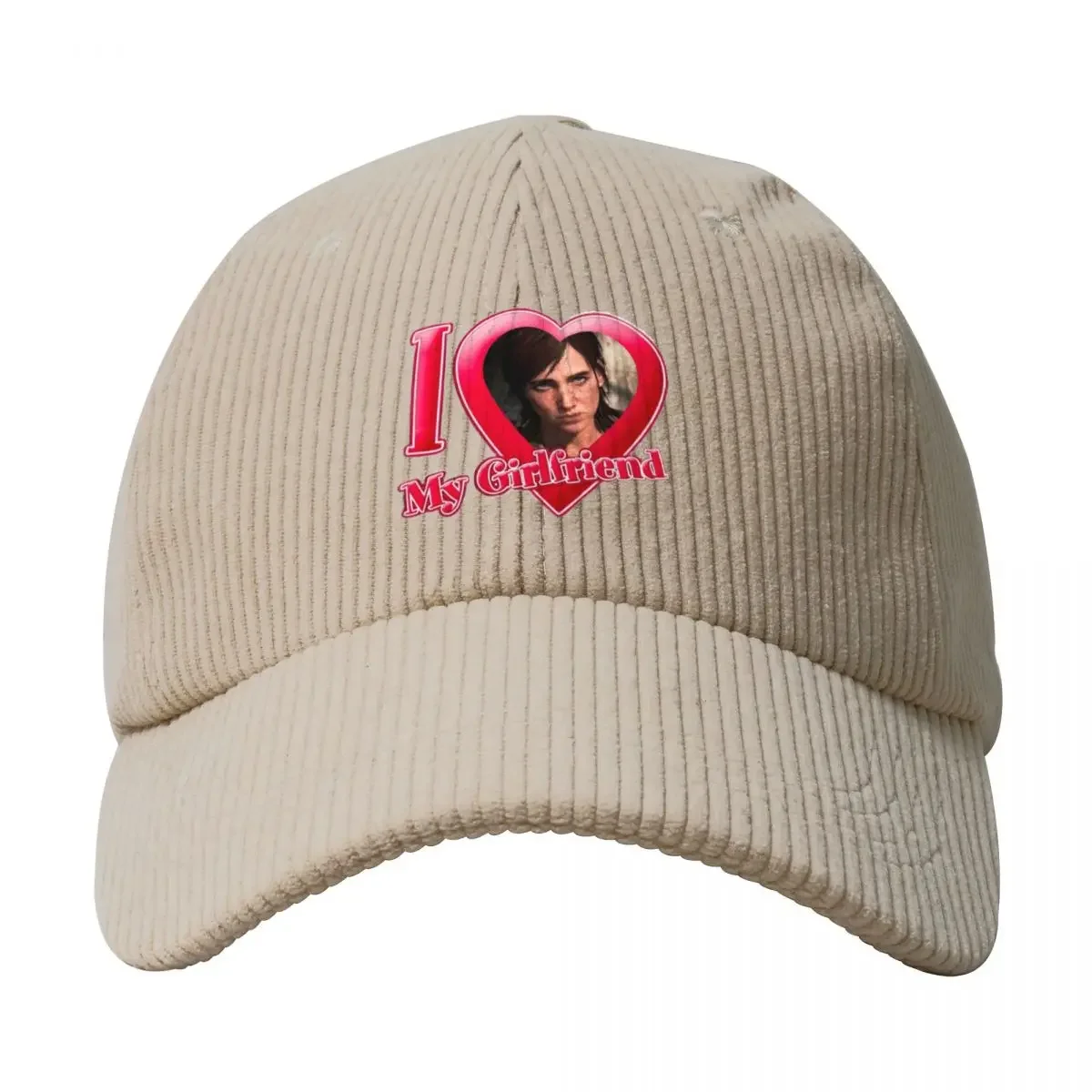 I Love My Girlfriend Ellie Williams Unisex Corduroy Baseball Cap