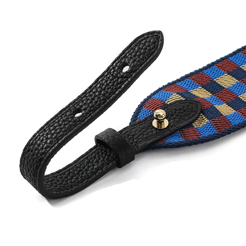Women Bag Leather Buckle Strap for Crossbody Canvas Strap Bag Canvas Replace Wide Shoulder Multi Color Plaid Jacquard Strap