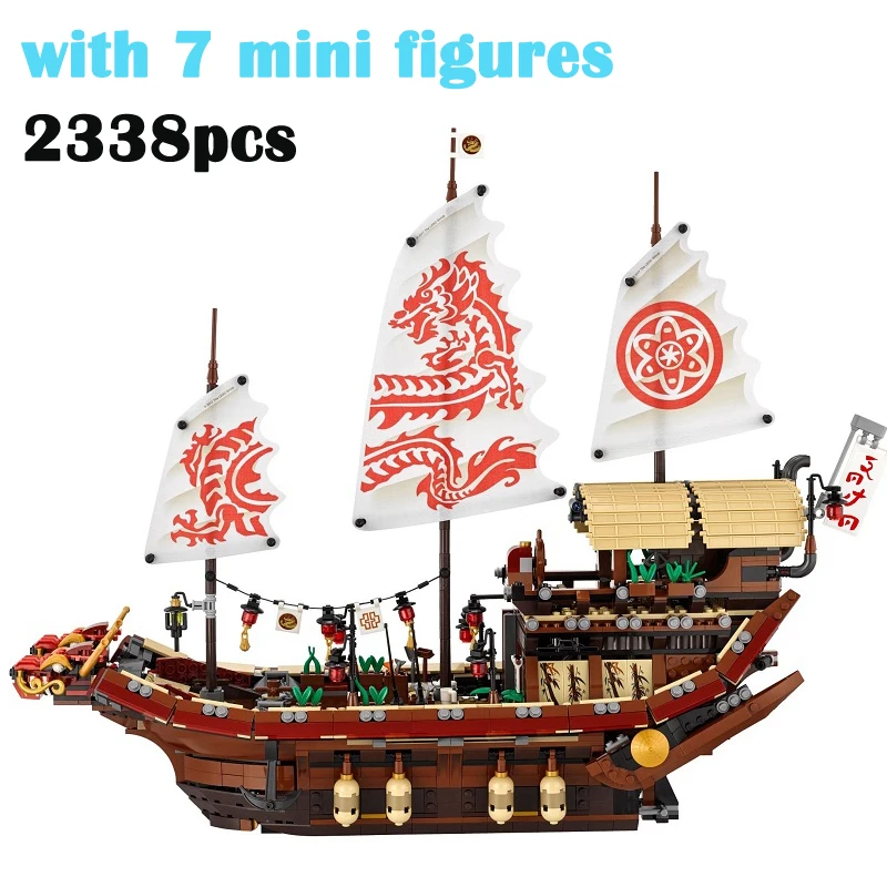 

NEW MOC Display 06057 Destiny Boat 2367Pcs Flying Bounty Ship Building Blocks Bricks Kid Christmas Gifts Compatible 70618 89043
